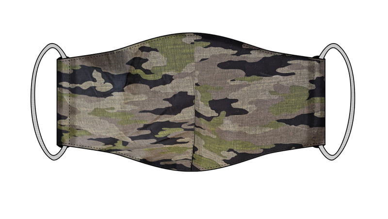 Large Re-usable 3-Layer Face Mask (pack of 2) Green Cammo Large Re-usable 3-Layer Face Mask (pack of 2) Green Cammo