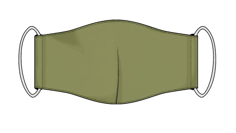 Large Re-usable 3-Layer Face Mask (pack of 1) Olive Large Re-usable 3-Layer Face Mask (pack of 1) Olive