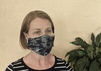 Large Re-usable 3-Layer Face Mask (pack of 1) Grey Cammo