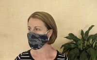 Large Re-usable 3-Layer Face Mask (pack of 1) Grey Cammo