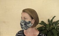 Large Re-usable 3-Layer Face Mask (pack of 1) Denim Cammo