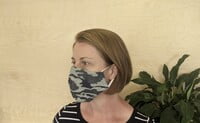 Large Re-usable 3-Layer Face Mask (pack of 1) Denim Cammo Large Re-usable 3-Layer Face Mask (pack of 1) Denim Cammo