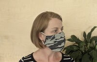 Large Re-usable 3-Layer Face Mask (pack of 1) Denim Cammo