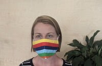 Large Re-usable 3-Layer Face Mask (pack of 1) Rainbow Large Re-usable 3-Layer Face Mask (pack of 1) Rainbow