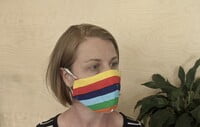 Large Re-usable 3-Layer Face Mask (pack of 1) Rainbow Large Re-usable 3-Layer Face Mask (pack of 1) Rainbow