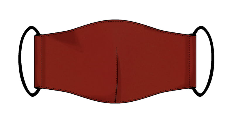 Large Re-usable 3-Layer Face Mask (pack of 2) Dark Red Large Re-usable 3-Layer Face Mask (pack of 2) Dark Red